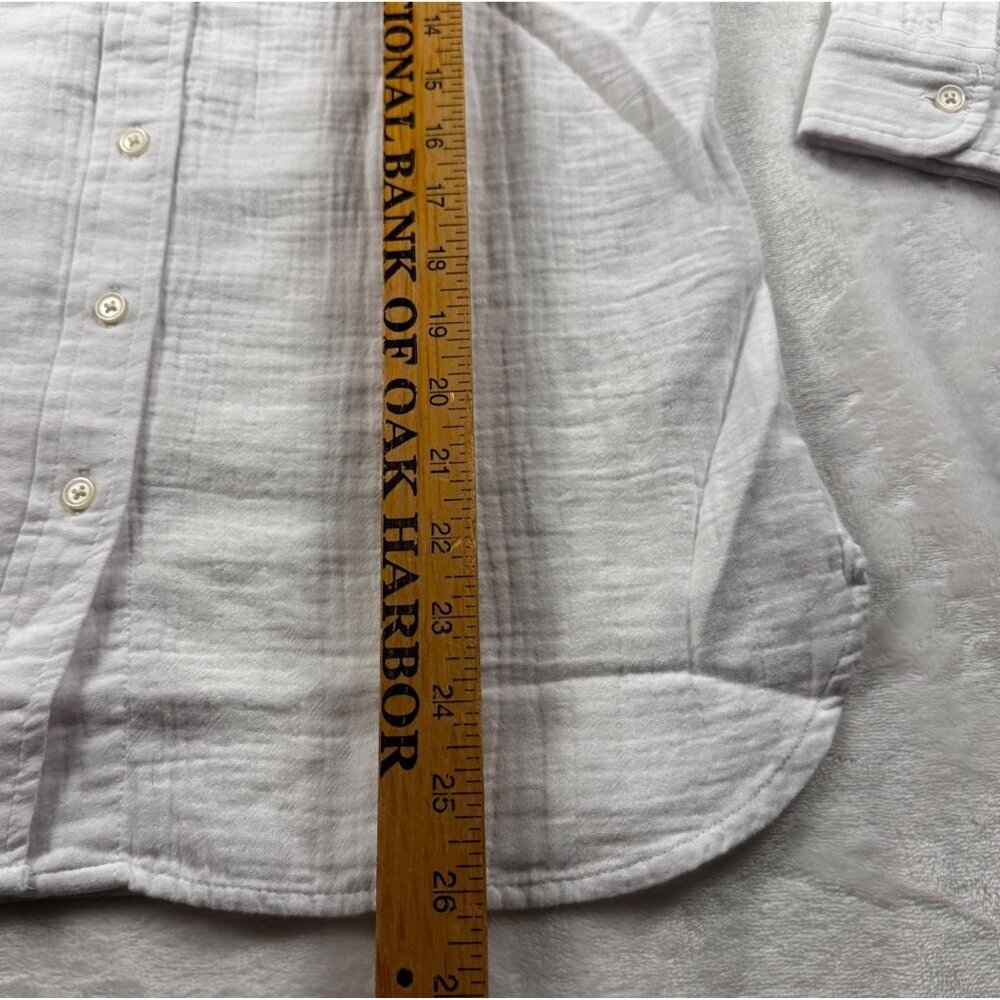 J.CREW Womens Classic Shirt Sz PS Garcon in cotton-Linen Gauze Botton-up Casual - Picture 9 of 12
